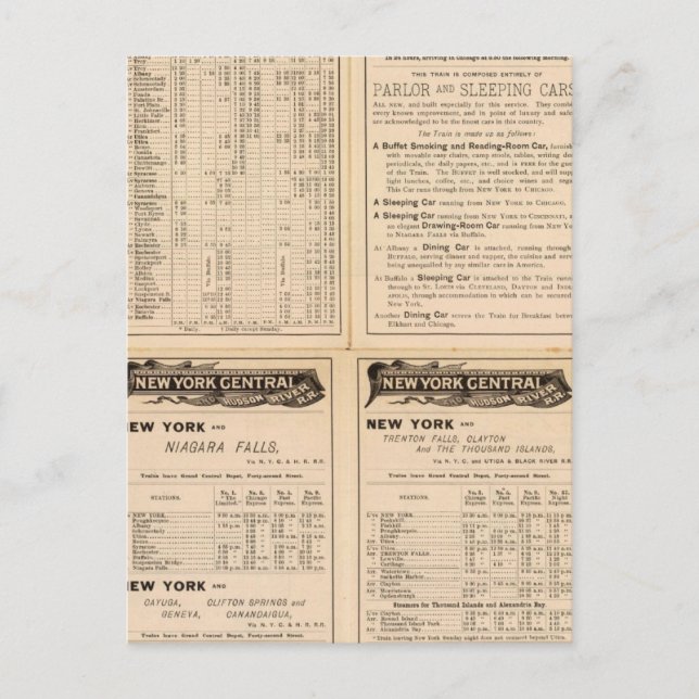 New York Central und Hudson River Railway 2 Postkarte (Vorderseite)