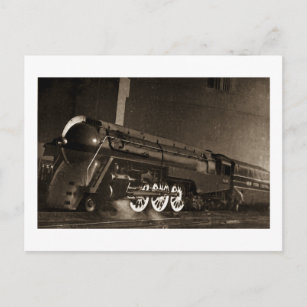 New York Central Vintag Art Deco Train Postkarte