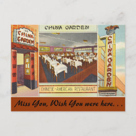 New York, China Garden Restaurant Postkarte