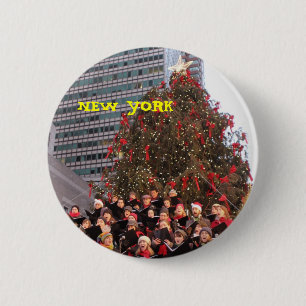 NEW YORK CHRISTMAS BUTTON