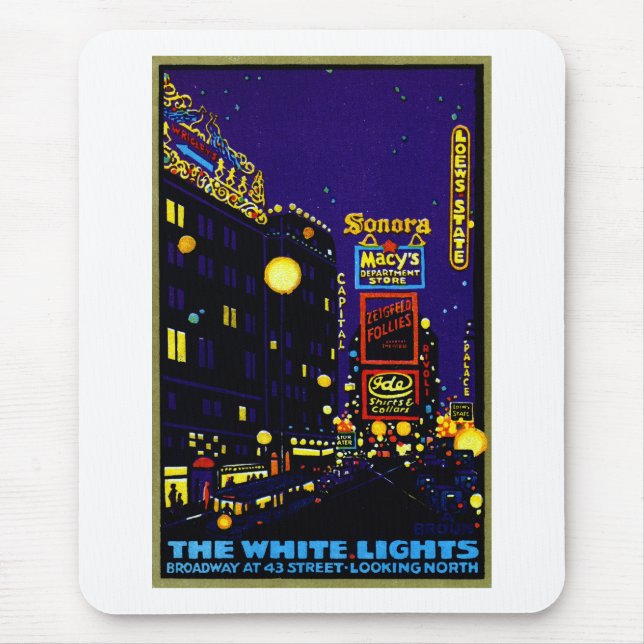 New York City 1925 nachts Mousepad (Vorne)