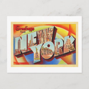 New York City #2 NY Grande Lettre Carte postale Vo