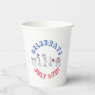New York City 4. Juli Feuerwerk NYC Celebrate Pappbecher