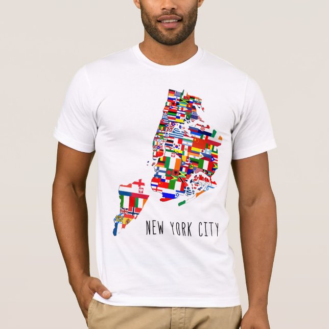 New York City 5 Boroughs drapeaux T-shirt (Devant)