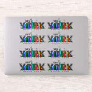 New York City   8"x 8"- glänzend durchsichtig Aufkleber