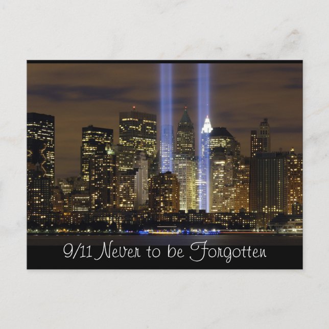 "New York City" 9/11 Hommage avec carte postale Lu (Devant)