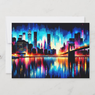New York City Abstrakt 1103 Feiertagskarte