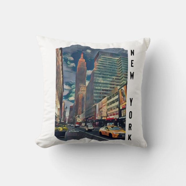 New York City Aesthetic Foto Art Kissen (Vorderseite)