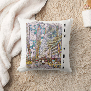 New York City Aesthetic Mosaic Art Kissen