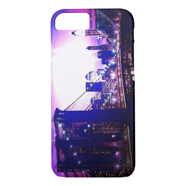 New York City am Night iPhone 7 Case (Rückseite)