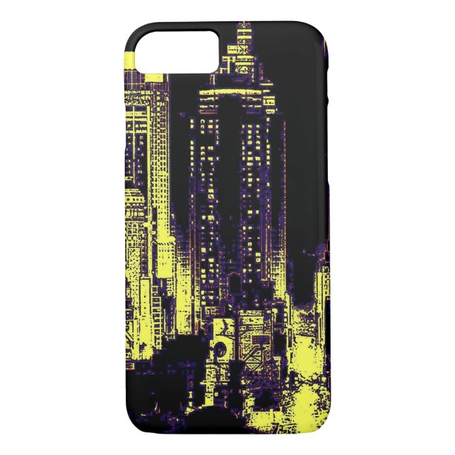 New York City am Night iPhone 7 Case (Rückseite)