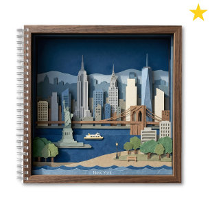 New York City Amerika Schichten Papierkunst Dioram Notizbuch