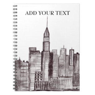 New York City Aquarell Manhattan Skyline  Notizblock