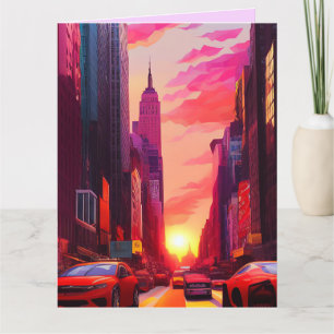 NEW YORK CITY ART ANNIVERSAIRE GRANDE CARTE DE REC