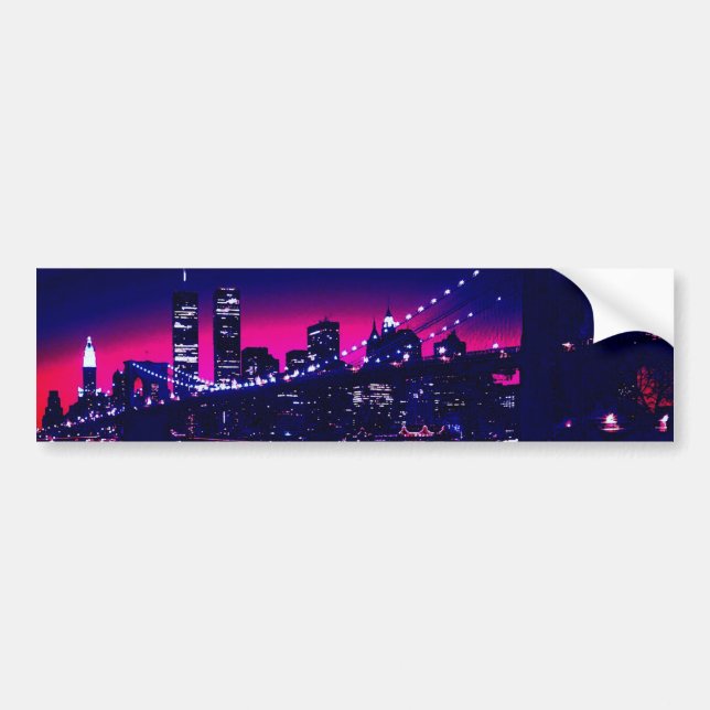 New York City at Night Autoaufkleber (Vorne)