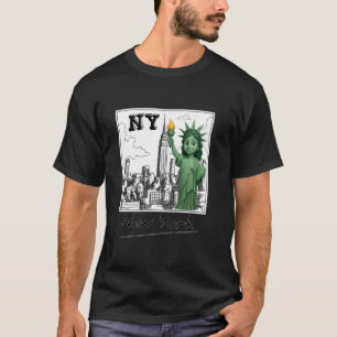 New York City Baby Statue der Freiheit Skyline Ski T-Shirt