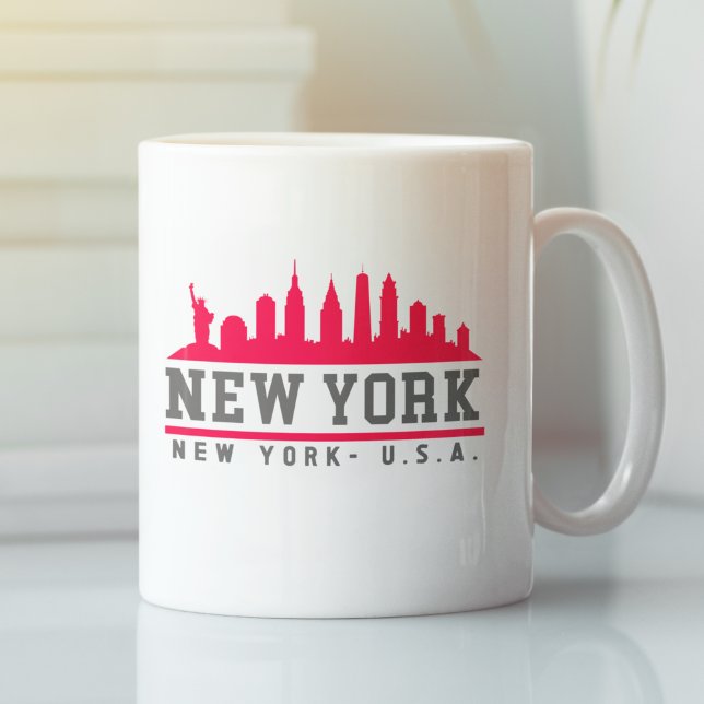 New York City Beautiful Fun Skyline Kaffeetasse (Von Creator hochgeladen)