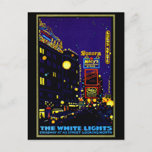 New York City bei Nacht 1925 Postkarte