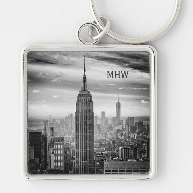 NEW YORK CITY benutzerdefinierte Monogramm-Schlüss Schlüsselanhänger (Vorne)