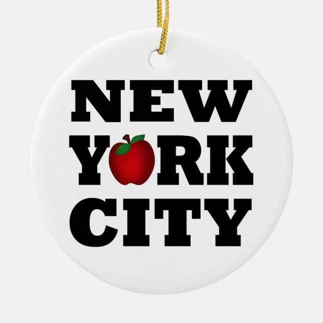 New York City (Big Apple) Keramik Ornament (Vorne)