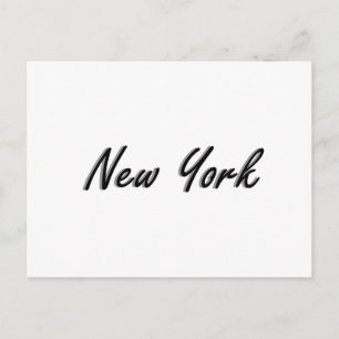 New York City Black and Gray Postkarte