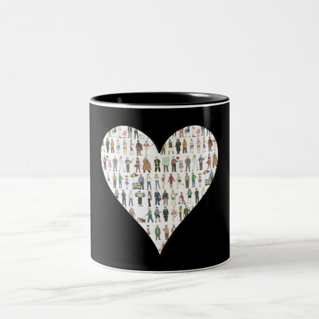 New York City Black Heart NYC People Mug (Centre)