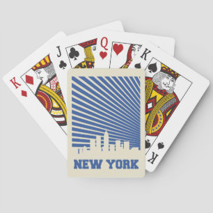 New York City Blau Spielkarten