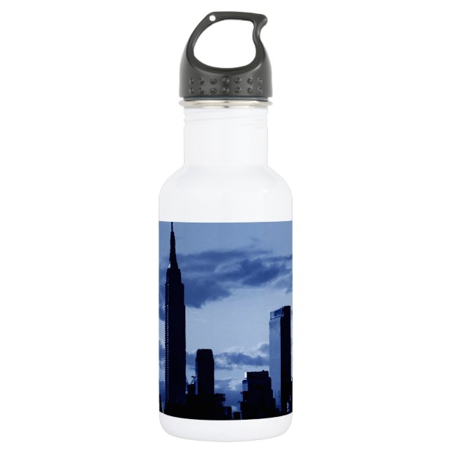 New York City & Blue Night Trinkflasche (Vorderseite)