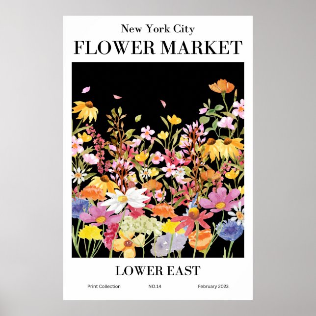 New York City Blume Market LOWAST OSTposter Poster (Vorne)