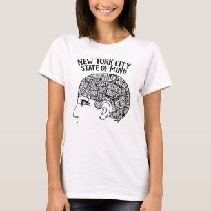 New York City Brain Head Design T-Shirt