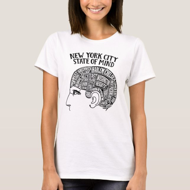 New York City Brain Head Design T-Shirt (Vorderseite)