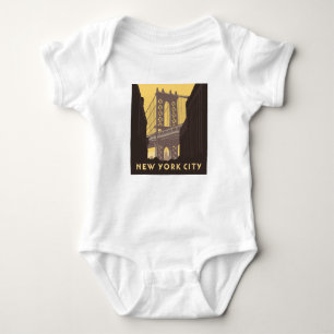 New York City   Brooklyn Bridge Baby Strampler