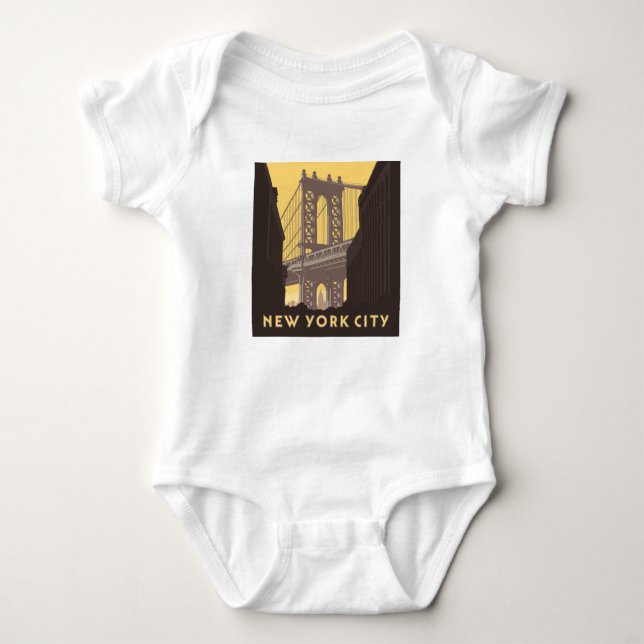 New York City | Brooklyn Bridge Baby Strampler (Vorderseite)