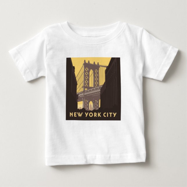 New York City | Brooklyn Bridge Baby T-shirt (Vorderseite)