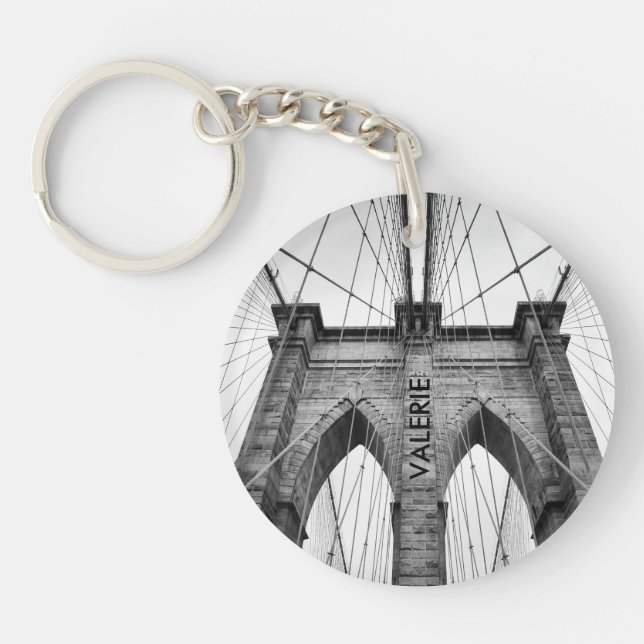 New York City Brooklyn Bridge Closeup Schlüsselanhänger (Vorderseite)