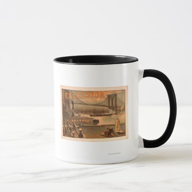 New York City Brooklyn Bridge "Excelsior" Tasse (Rechts)