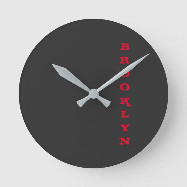 New York City Brooklyn Nyc Trendy Classic Runde Wanduhr (Vorderseite)