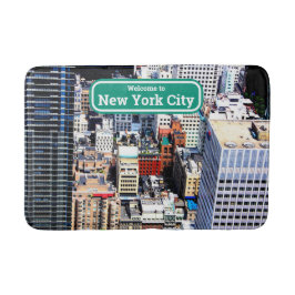 New York City bunt modern Badematte