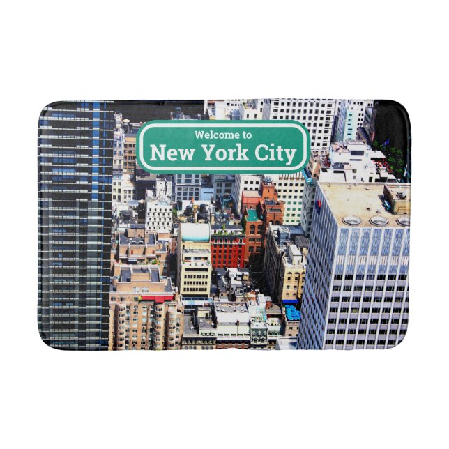 New York City bunt modern Badematte (Vorderseite)