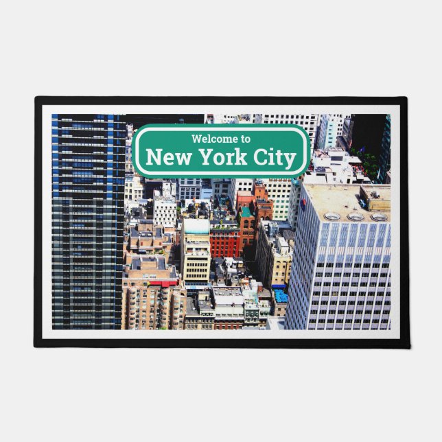 New York City bunt modern Fußmatte (Vorderseite)