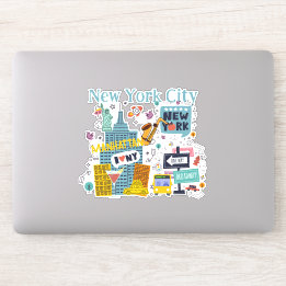 New York City Cartoons Style Aufkleber