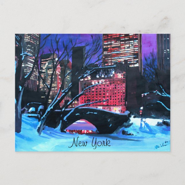 New York City - Central Park Winter Postkarte (Vorderseite)