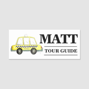 New York City Checkered Yellow Taxi Cab NYC Namensschild