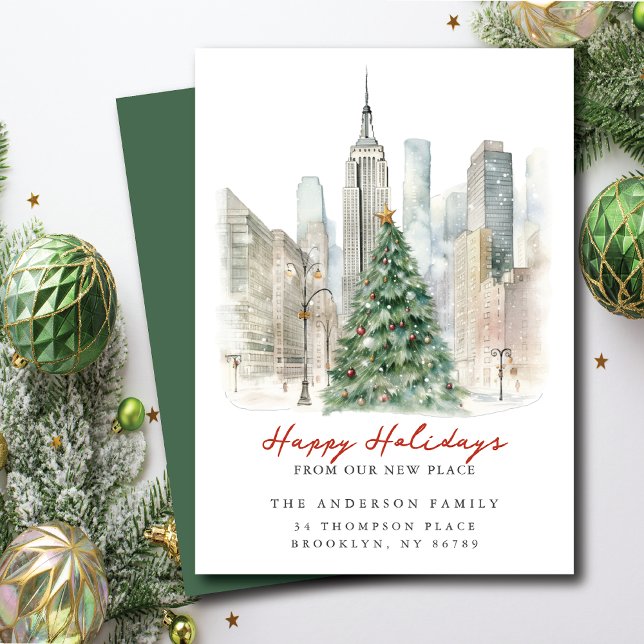New York City Christmas New Address Ankündigung (Von Creator hochgeladen)