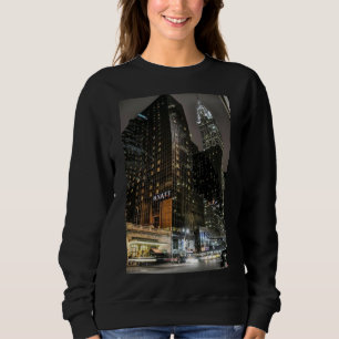 New York City Chrysler Building Nachthimmel Stadta Sweatshirt
