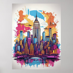 New York City City City City City Landschaft Poster