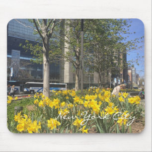 New York City Daffodis Columbus Circle NYC Spring Mousepad