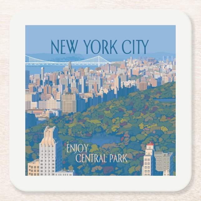 New York City | Der Central Park Rechteckiger Pappuntersetzer (Vorderseite)