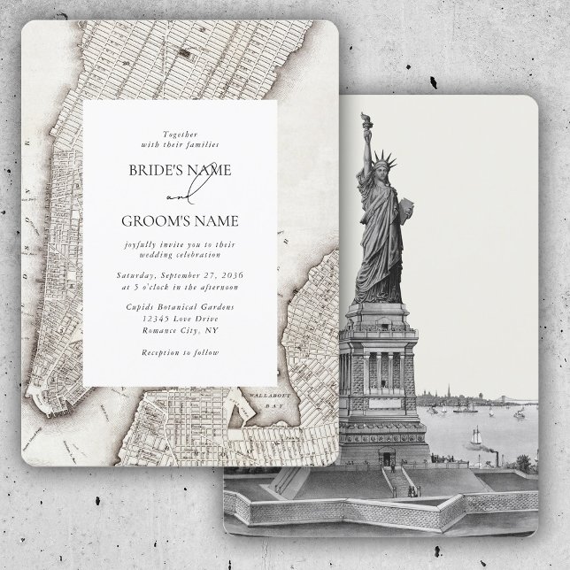 New York City Destination NYC Wedding Einladung (New York City Destination NYC Wedding Invitation)