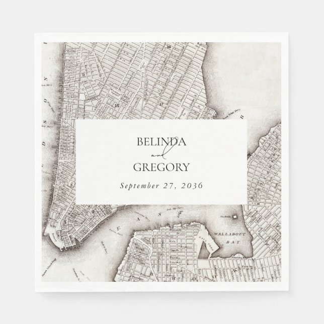 New York City Destination NYC Wedding Serviette (Vorderseite)